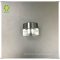 5g clear empty cosmetic glass jar with black plastic cap